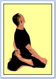 yoga alouette liée posture