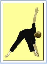 yoga posture seance triangle cours