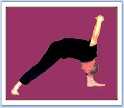 yoga posture seance cours triangle